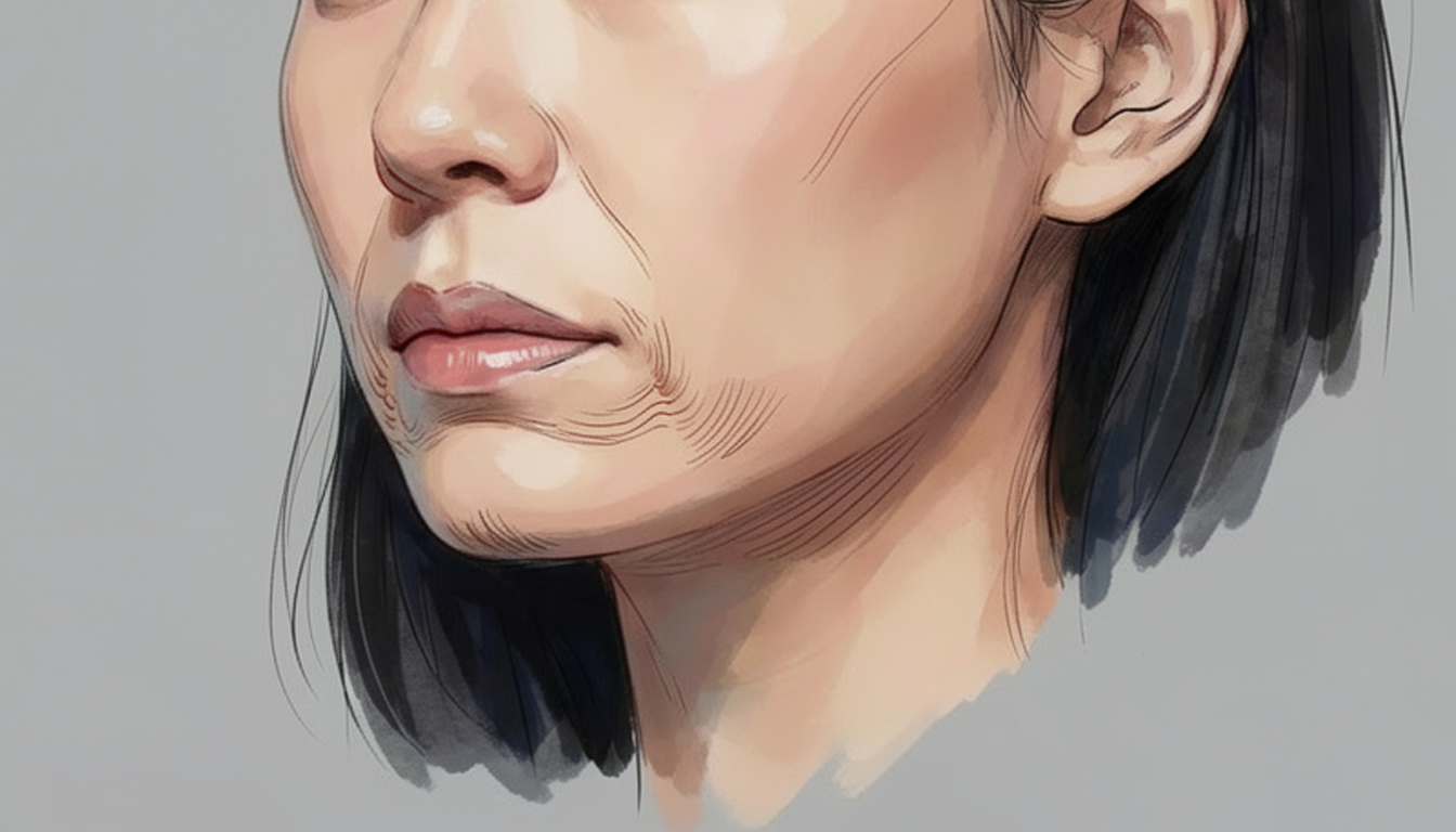 口元・マリオネットライン周辺のたるみのイラスト 大阪梅田 美容皮膚科